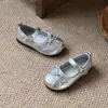 Zapatos de Princesa de Cuero con Lazo para Niñas 2026 Verano Nuevos Zapatos de Ballet Planos de Suela Suave Mocasines de Caña Baja para Niños