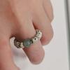 Nuevo anillo de cuentas de bodhi con forma de estrella y luna de estilo chino para mujer, anillo de cinabrio con alto contenido de calcedonia, joyería al por mayor