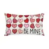 Funda de Almohada para el Día de San Valentín Transfronteriza, Decoración de Ambiente Festivo, Funda de Cojín para Sofá del Hogar, Funda de Cojín para Dormitorio con Estampado de Amor