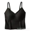 Estilo de Moda de Alta Calidad Primavera/Verano Nuevo, un Chaleco sin Costuras con Tirantes de Sujetador Integrados, Adecuado para Usar Solo o en Capas, Camisola Sujetador Adelgazante Dos en Uno