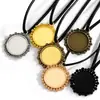Accesorios de Joyería de Aleación DIY Diámetro Interior de 20 mm Portabase Redondo Piedra del Tiempo Decoración de Colgante para Collar C88
