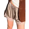 Pantalones de Satén Empalmados Anti-Exposición de Nuevo Estilo para Mujer Que Se Pueden Usar Afuera Talla Grande de Seda de Hielo Verano Delgados Encaje Pantalones Cortos Base