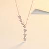 Collar con Borla de Siete Estrellas Microincrustado de Plata de Ley S925 Cadena para Clavícula Versátil Estilo Coreano Ins Diseño de Nicho para Mujer