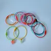 Anillo de Alambre de Acero Pintado de Colores al por Mayor Accesorios para Llaveros DIY Llavero Metálico de Dibujos Animados Llavero de Cuerda Grande Listo para la Venta