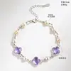 Pulseira de Pérolas Trevo de Quatro Folhas para Mulheres, Estilo Retro de Luxo Leve, Pulseira de Pérolas de Cristal Trevo da Sorte, Joia da Moda para o Dia a Dia