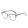 Óculos de Metal Jamie 9418 Nova Moda com Design Olho de Gato com Diamante, Óculos Retrô Personalizados com Filtro de Luz Azul, Podem Ser Equipados com Lentes de Grau