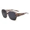 Gafas de sol con clip para miopía para mujer Estampado de leopardo Transfronterizas europeas y americanas Protección solar Gafas de sol polarizadas para conducir Gafas ultraligeras para exteriores