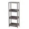 Estante de Almacenamiento de PP Multicapa Estante de Almacenamiento para Baño y WC Estante de Almacenamiento de Piso a Piso para Huecos de WC Cocina y Sala de Estar