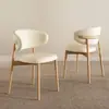 Cadeiras de jantar imitação de madeira maciça, cadeiras para banquetes de hotel com estofamento macio, cadeiras casuais com encosto, cadeiras de jantar modernas e minimalistas, cadeiras populares estilo casa com encostos em formato de chifre