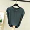 Nueva Camiseta sin Mangas de Modal 2026 para Mujer, Capa Base Versátil de Verano, Cuello Redondo, Corte Holgado, Tallas Grandes, Top de Color Sólido