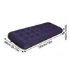 Colchón de Aire Inflable Flocado para una Persona Camping Acojinado de PVC Grueso Cama Colchón de Aire Portátil Almacenamiento Colchón de Aire Inflable Doble