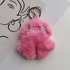 Broche de Peluche de Monstruo de Cabello Largo Japonés y Coreano Decoraciones de Llavero de Muñeca de Dibujos Animados Lindo Estúpido Adornos Colgantes de Mochila al Por Mayor