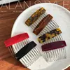 Peine de Acetato Texturizado Etiqueta Dorada Dongdaemun Coreano Peine de Moda de Gama Alta para Viajero Accesorios para el Cabello de Corona Alta Sencillos
