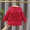 Jaqueta Acolchoada de Algodão para Meninas, Roupa de Inverno da Moda, Novo Modelo Estilo Coreano, Roupa Externa Infantil, Casaco de Algodão Espessado e Forrado com Lã para Meninas Jovens