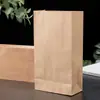 Saco Laminado de Papel Kraft Grau Alimentício Pão Lanche Café da Manhã Assar Descartável Embalagem para Levar Saco de Papel à Prova de Óleo
