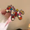 Presilha de Cabelo de Pônei Vermelho com Strass Brilhantes, Acessório de Cabelo para Mulheres, Grampo para Franja Lateral, Ornamento de Cabelo de Ano Novo