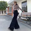 26 Pantalones Anchos de Pierna Ancha Sueltos de Cintura Alta Retro Nuevos Versátiles de Longitud Completa Pantalones de Campana Pantalones Largos para Mujer Envío Directo Extendido