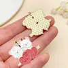 Oso de Navidad Lindo de Dibujos Animados Corazón de Amor Día de San Valentín Colgante DIY Collar Pendiente Accesorios de Joyería