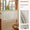 Cortinas de lino transparentes color té con leche estilo tronco de madera japonés mosquitero cortina media dormitorio cocina ventanal cortina corta cortina cortina opaca