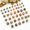 6-8mm Oro Antiguo Goteo de Aceite Cuentas de Bola Cuentas de Transferencia Cuentas Sueltas Bola Esmalte Cuentas Separadas Pulsera Pulsera Accesorios de Joyería