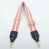 Nuevo colorido tejido ancho a rayas estampado correa ancha para el hombro estilo étnico bandolera femenina estilo coreano versátil un solo hombro chica estilo occidental