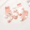Meias Infantis para Primavera e Outono, Meias de Cano Médio para Meninos e Meninas, Meias Fofas de Coelho em Desenho Animado para Recém-Nascidos Venda por Atacado
