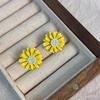Aretes franceses delicados retro de cristal rosa con forma de flor para mujer aguja de plata s925 diseño de nicho aretes elegantes de alta gama