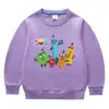 Primavera y Otoño 2026 Estilo Coreano de Dibujos Animados Ropa Nueva para Niños Sudadera de Cuello Redondo Camisetas de Algodón de Manga Larga para Niños y Niñas