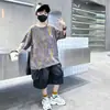 Camiseta de Manga Corta para Niños Atuendo de Verano 2026 Nuevo Estilo Verano Fresco para Niños Mayores Camiseta de Media Manga Moderna Top Holgado