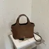Bolsa de cubo de moda retro de alta gama 2026 transfronteriza, bolso de mano versátil casual, bolso de hombro, bolso cruzado