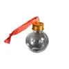 Botella de Plástico de 100ml Botella Esférica Decoración Navideña Bebida de Jugo Frasco para Dulces Botella Redonda Desechable para Empaque