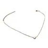 Fresco, Dulce, Natural y Sencillo Colgante Corazón de Melocotón Dorado y Plateado Cadena Cruzada Pulsera para Mujer Joyería al por Mayor No