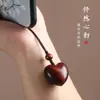 Chaveiro Pingente Coração Pequeno em Jacarandá Exquisito Tendência Pingente para Corrente de Celular Decoração Tira de Chaveiro Unissex