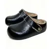 2026 Zapatos Peludos de Doble Uso para Mujer Plataforma de Suela Gruesa Corcho Capi Bara Punta Cerrada Medias Pantuflas Persona Perezosa Calientes con Terciopelo Zapatos Birkenstock