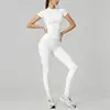 Conjunto de Yoga Secado Rápido Europa Transfronterizo Conjunto de Pilates Verano Conjunto Lulu Leggings para Mujer Conjunto de Fitness