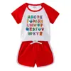 2023 Crianças Verão Novo Terno Meninos e Meninas Bebê Calças Quentes Manga Curta Camiseta Shorts Casual Esportes Conjunto Infantil de Duas Peças
