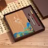 Cuaderno Tejido de Bambú Estilo Chino A5 Grueso Bloc de Notas de Negocios Creativo Tendencia Nacional Retro Corporativo Logo Personalizado