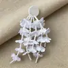 Muguet Cascada Súper Hada Flor de Tela Blanca Borla Pendientes Accesorios Accesorios para el Cabello Accesorios para Ropa Accesorios para Equipaje