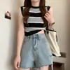 Top de Punto Rayado para Mujer, Nuevo Estilo Verano 2026, Top Corto Deportivo sin Mangas, Estilo Ins de Moda