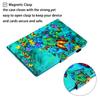 Adequado para capa de couro plana para iPad 10.9 Pro 11 polegadas 2024 impressão pintada de desenho animado com porta-cartões