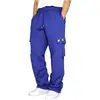 Pantalones Deportivos Casuales Transfronterizos Diseño de Pierna-dedo Multibolsillo Botón de Cordón Verde Militar Sueltos para Hombre