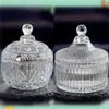 Tarro de Dulces de Vidrio Estilo Europeo Tarro de Almacenamiento Tarro Decorativo Transparente Joyería Dulces Frutas Secas Tarro Taza Tarro de Azúcar Mongol