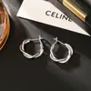 Populares Aretes Trenzados Retorcidos Estilo Hong Kong, Lujo Ligero, Pendientes de Aro Atmosféricos Retro de Gama Alta, Aretes Exquisitos y Versátiles para Mujer