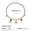 Collar Taina de Acero Inoxidable Europeo y Americano Lujo Ligero Nicho de Moda Tendencia Flor Esmalte Rojo Juego de Joyería Venta Caliente