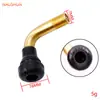 Válvula de Neumático Tubeless para Motocicleta Vástago de Válvula para Vehículo Eléctrico Válvula de Neumático de Cobre Puro Boca Curva Antifugas Válvula para Neumático de Vehículo Eléctrico