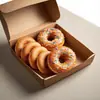 Caixa de Embalagem Personalizada Descartável de Papel Kraft Retangular Caixa de Almoço de Papel Caixa para Lanche para Levar Caixa de Papel para Sobremesas de Confeitaria