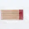 Lápices de Colores Personalizados de Madera Natural de 14 cm, Bolígrafos de Madera a Base de Aceite para Dibujo Artístico, Minas de Lápiz de Colores Rojas, Venta Directa de Fábrica
