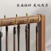Estante Soporte para Pinceles, Colgante Retro Estilo Chino de Madera Maciza para Colgar Pinceles, Soporte para Pinceles de Caligrafía, Reposapinceles, Estante de Almacenamiento y Exhibición