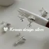 Nuevos pendientes de princesa sirena estilo coreano S925 plata de ley perla de concha tachuelas estilo exquisito dulce y fresco para mujer