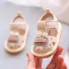 Zapatos de Bebé para Niña de Un Año Estilo Verano Nuevo, Sandalias que Chirrían, Zapatos para Niña Pequeña Princesa de Bebé Suela Suave Cerrados